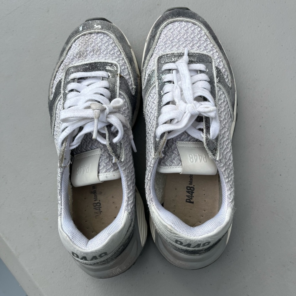 P448 Women's Sneakers in White and Gray